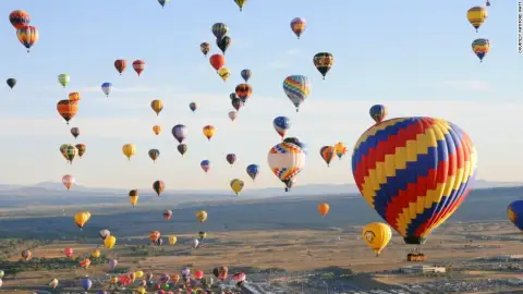 Hot air balloon Luxor panoramic view