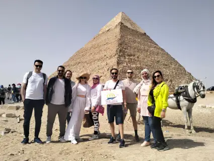 the Giza Pyramids in Cairo