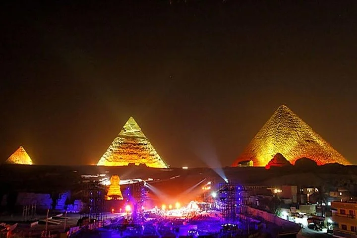 Light Show in Giza Pyramids