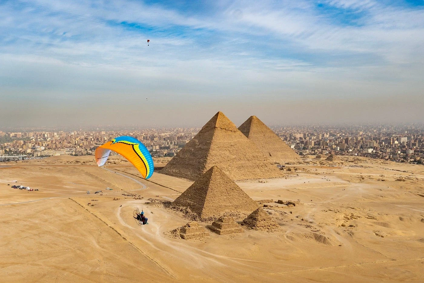 Avventura in paramotore sulle piramidi di Giza o Galala Ain El Sokhna