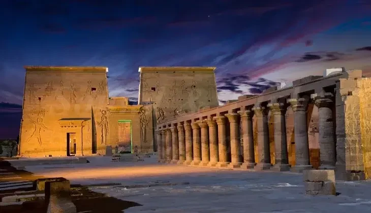 Tour dello spettacolo di suoni e luci del Tempio di Philae ad Assuan