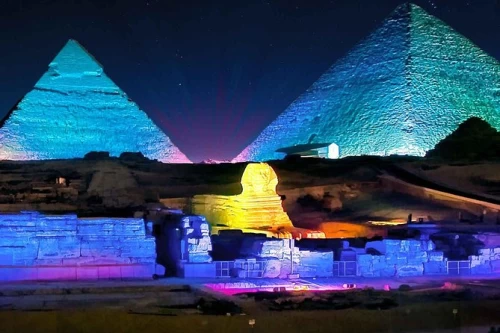 Sound and Light Show Tour at Giza Pyramids and Dinner