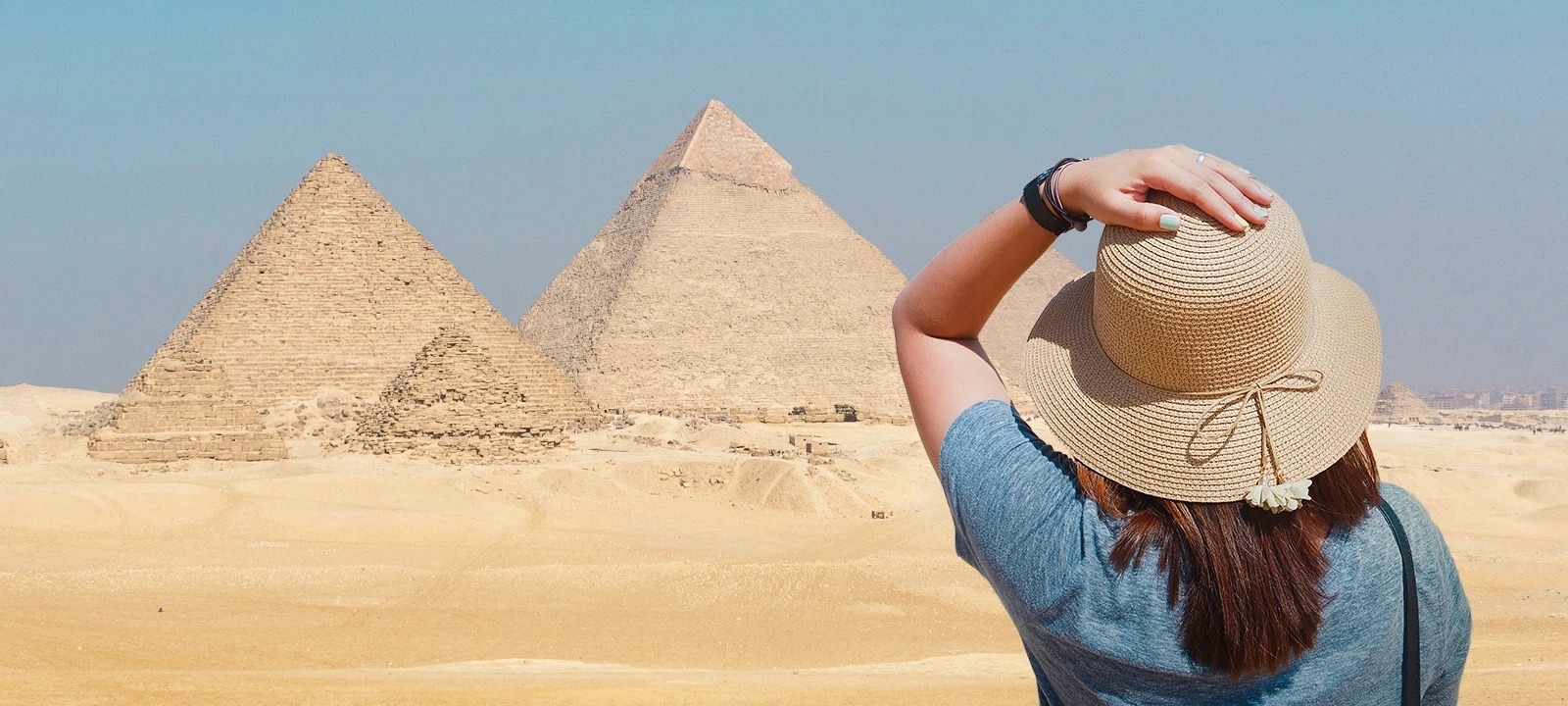 Ancient Giza Pyramids near Cairo, Egypt