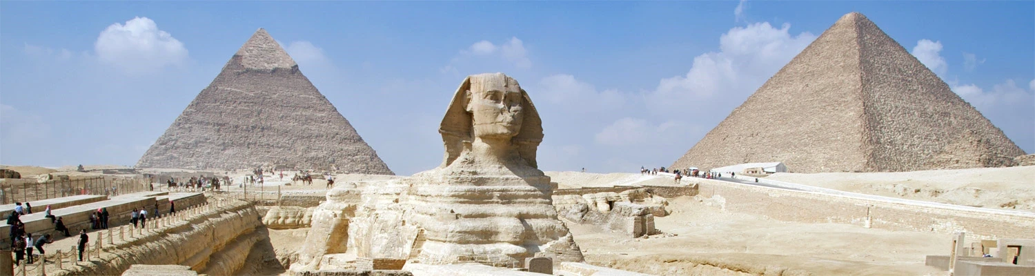 The Great Sphinx guarding the Giza Pyramids