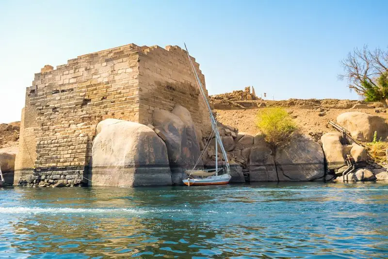 Elephantine Island Aswan Egypt Nile River view