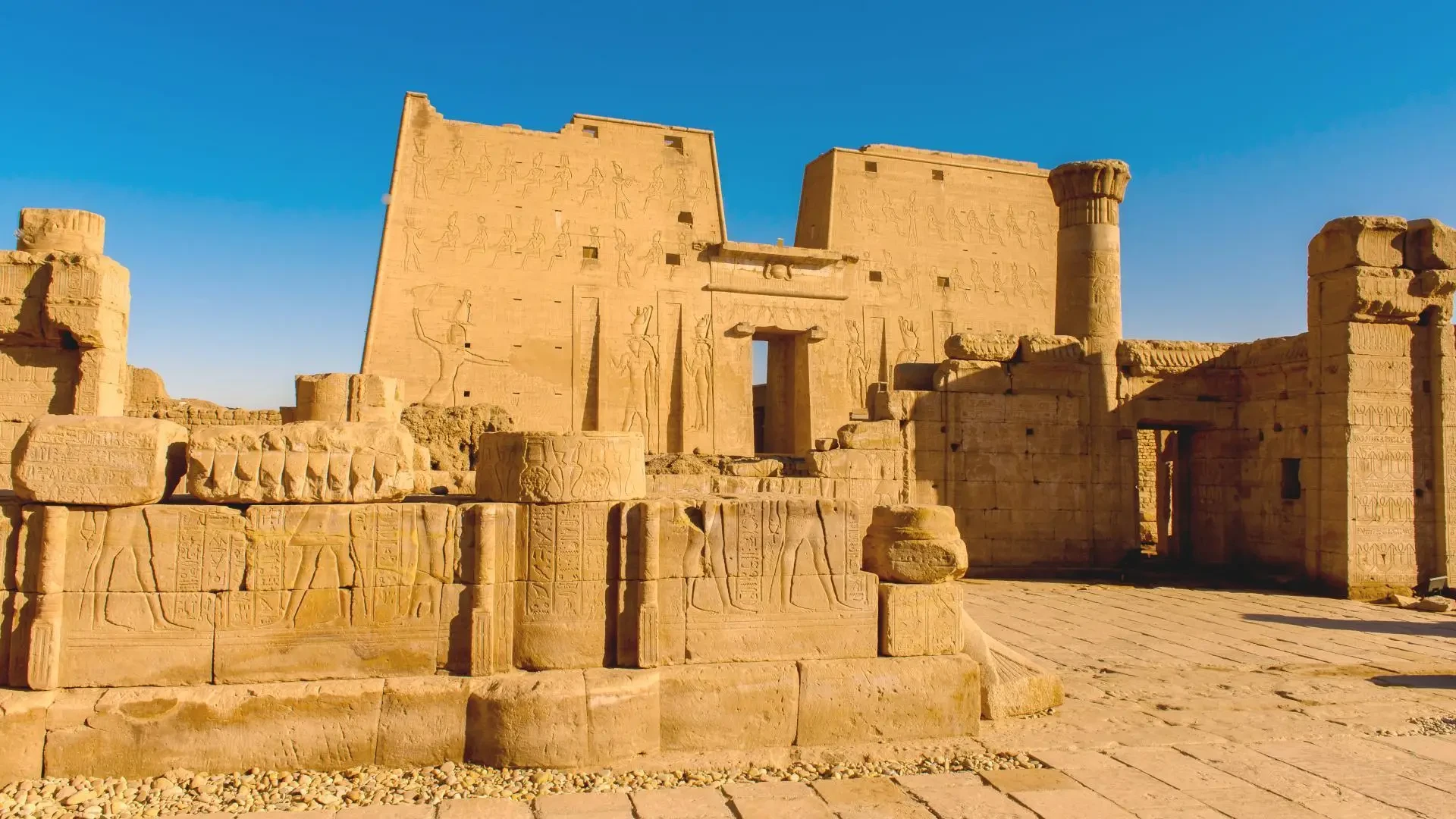 Edfu Temple aboard Dahabiya Nile Cruises