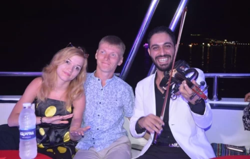 1 DAY SHARM EL SHEIKH SHORE EXCURSION SWIM AT DAY AT NIGHT DINNER ON YACHT WITH BELLY DANCER SHOW