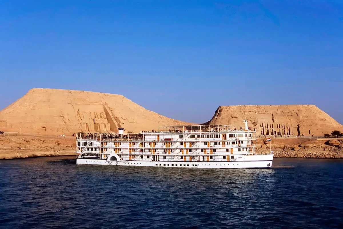 MS Prince Abbas cruise ship sailing on Lake Nasser in Egypt