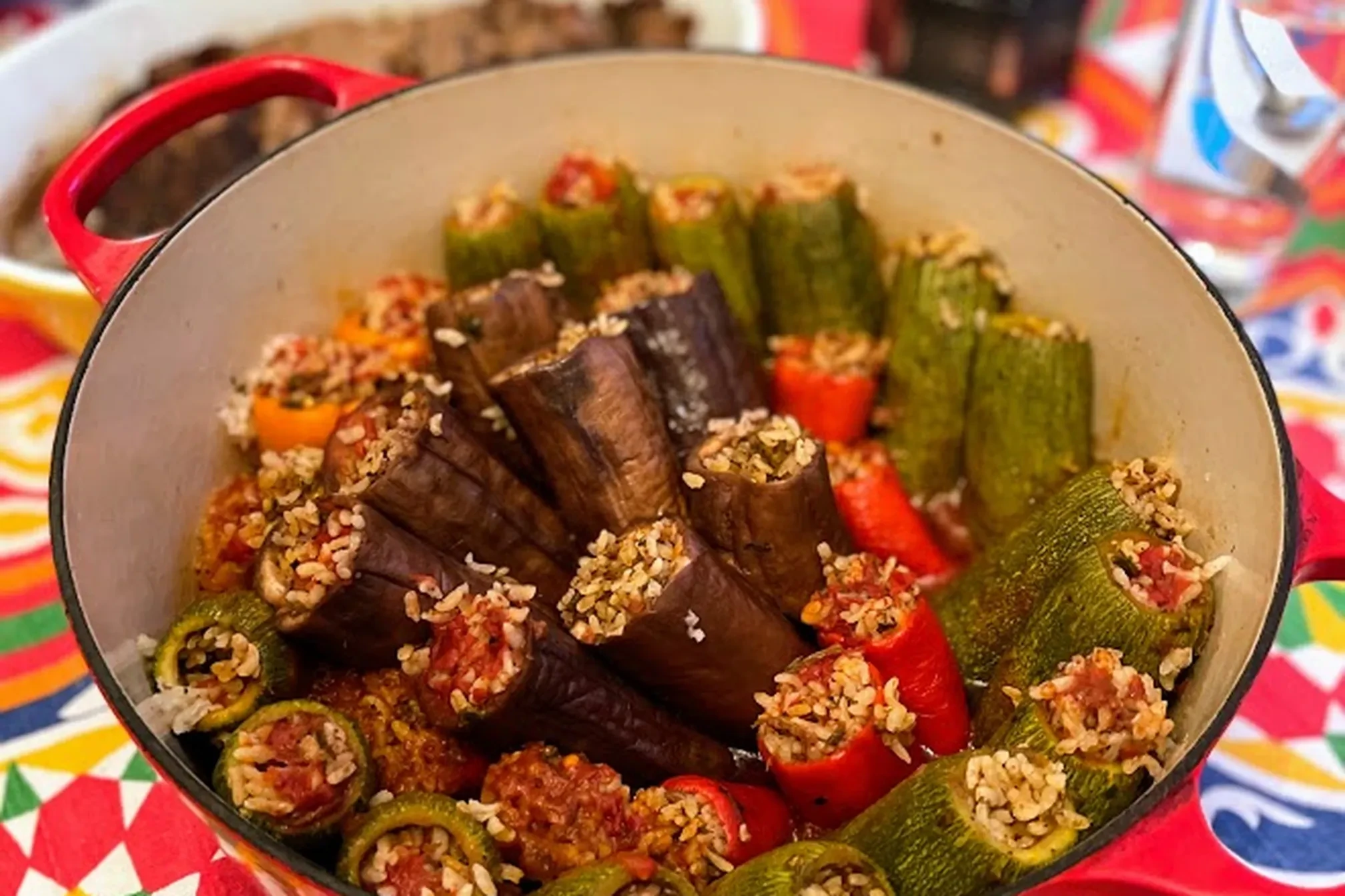traditional Egyptian mahshi stuffed vegetables with rice
