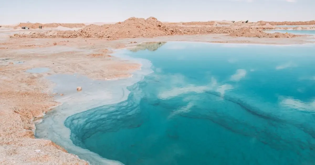 Salt lakes in Siwa