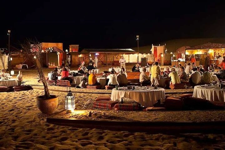 Traditional Bedouin dinner during honeymoon package