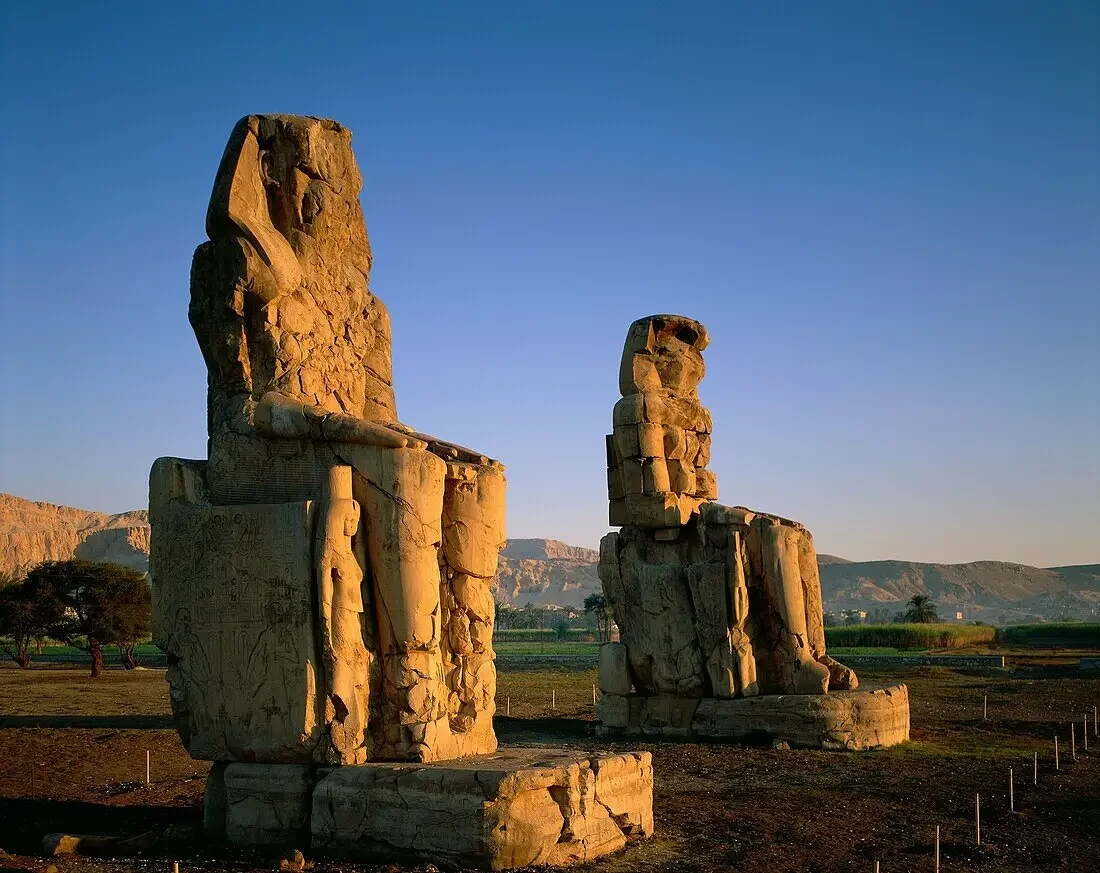 Colossi of Memnon during Christmas Vacation in Cairo and Luxor